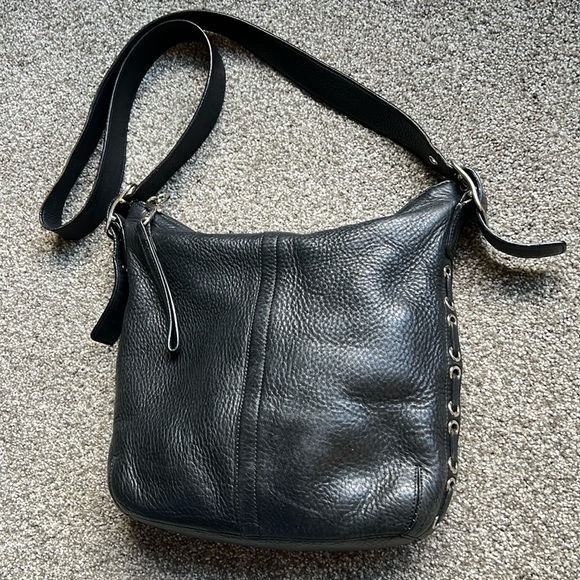 Coach | Bags | Vintage Coach D3s935 Black Pebble Leather Hobo Bag